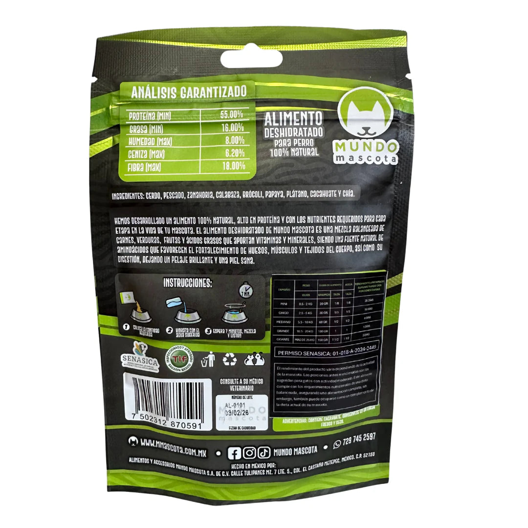ALIMENTO DESHIDRATA PARA PERRO 70GR