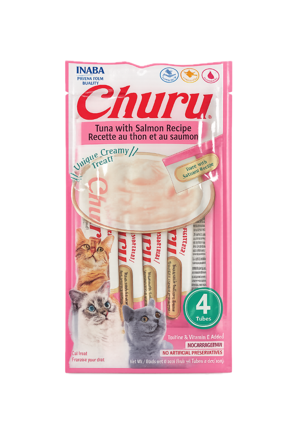 Churu Atún con Salmón para Gato | Paquete con 4 Piezas