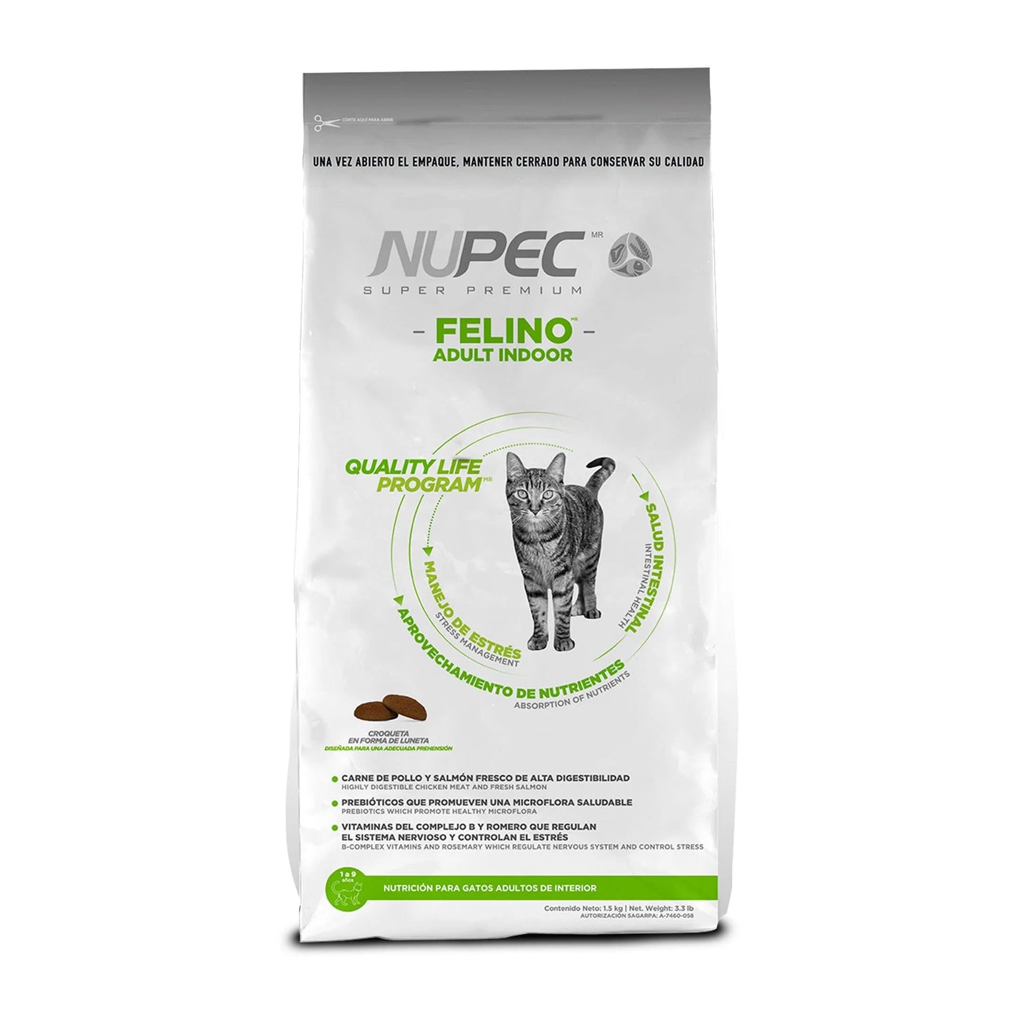 NUPEC FELINO ADULTO INDOOR 3KG