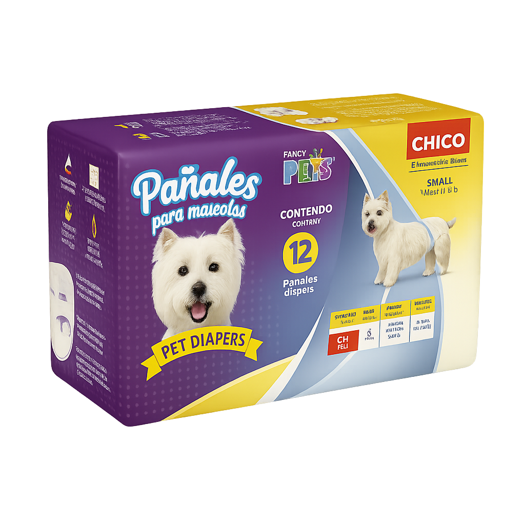 PAÑALES P/PERRO CH 12 PZAS