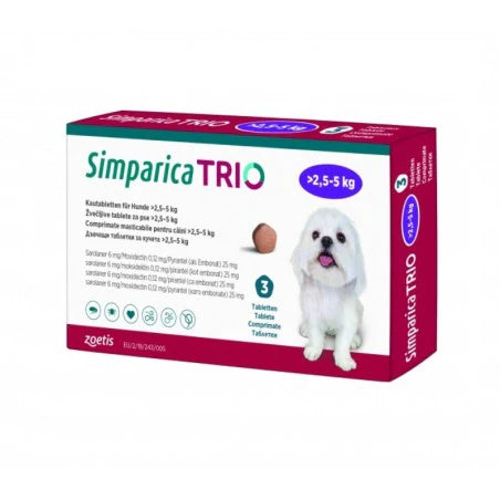 SIMPARICA TRIO 6M (2.5-5KG) 3 PZ