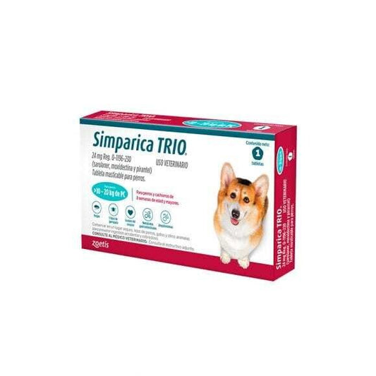 Simparica TRIO Blue 10.1-20 Kg 1 Tableta