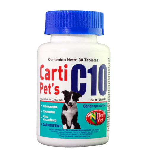 CARTI PETS C10 C/30 TAB (CON CARPROFENO)