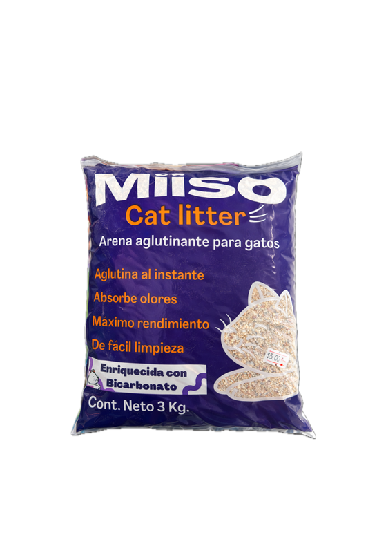 Arena Aglutinante para Gatos 3 kg con bicarbonato