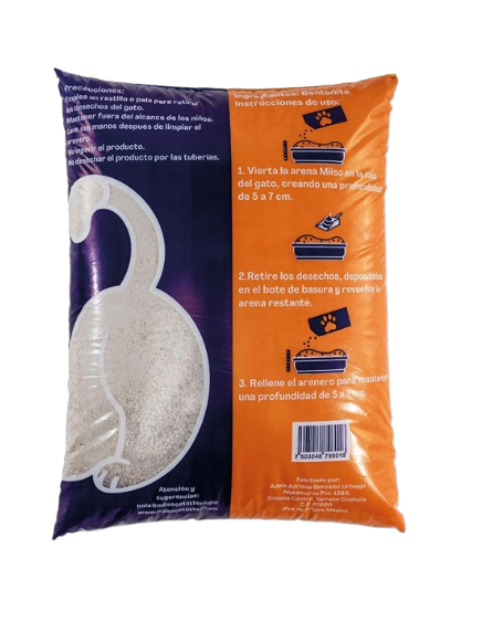 Arena Aglutinante para Gatos, Absorbe Olores (7 Kg)