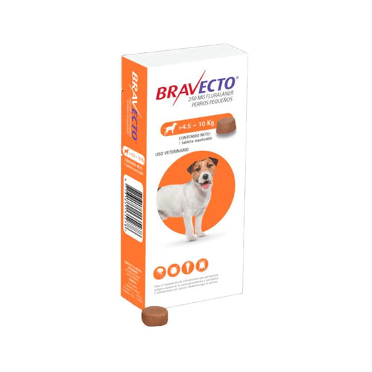 BRAVECTO 3M 250 MG 1X1 TAB 4.5 A 10