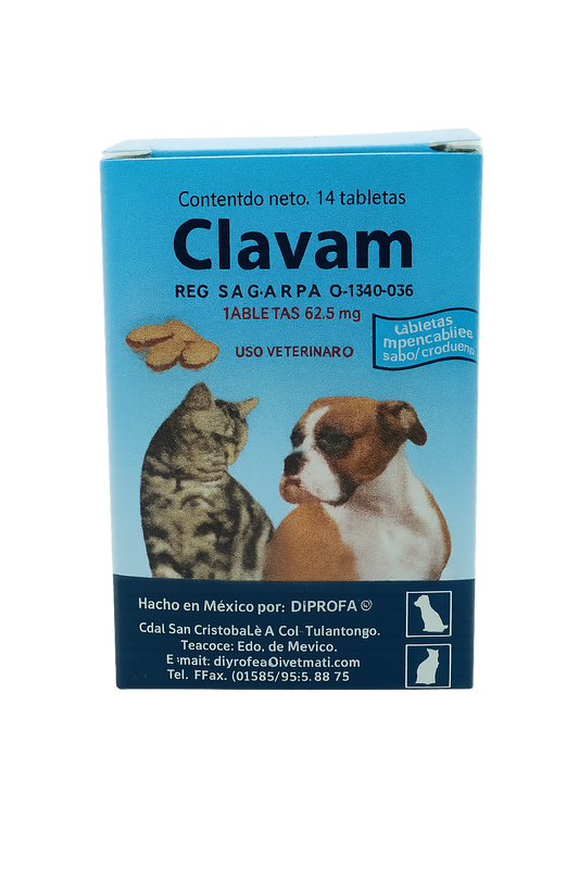 CLAVAM TABLETAS 62.5MG