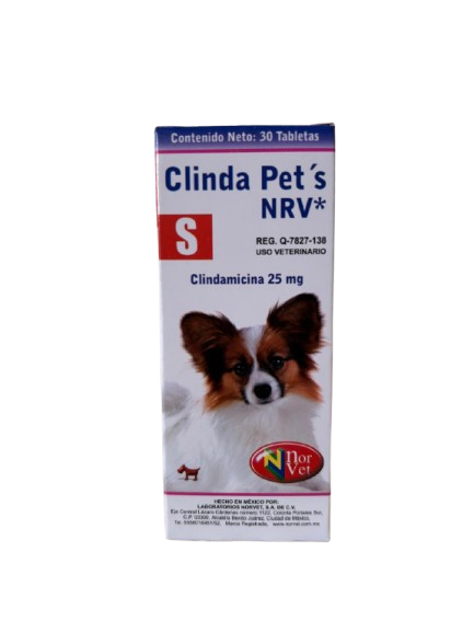 CLINDA PETS S 25MG CON 30 TABLETAS