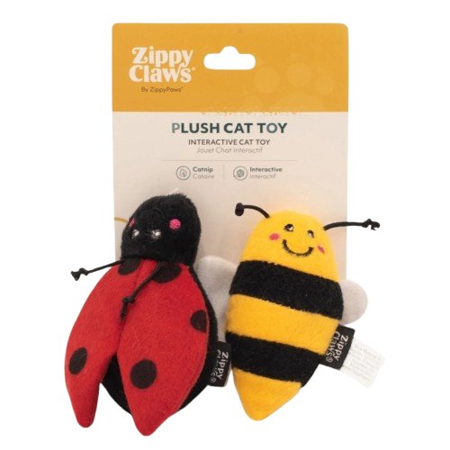 JUGUETE GATO CATNIP MARIQUITA Y ABEJA