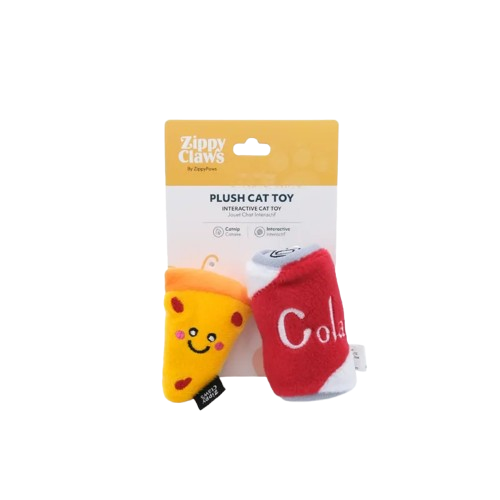 JUGUETE GATO CATNIP PIZZA AND COLA