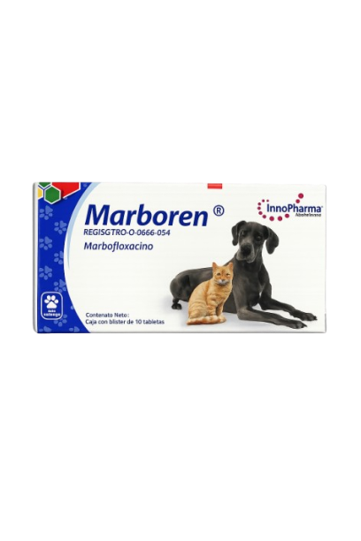 Marboren -Marbofloxacina para Perros y Gatos | 10 Tabletas