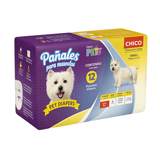 PAÑALES P/PERRO CH 12 PZAS