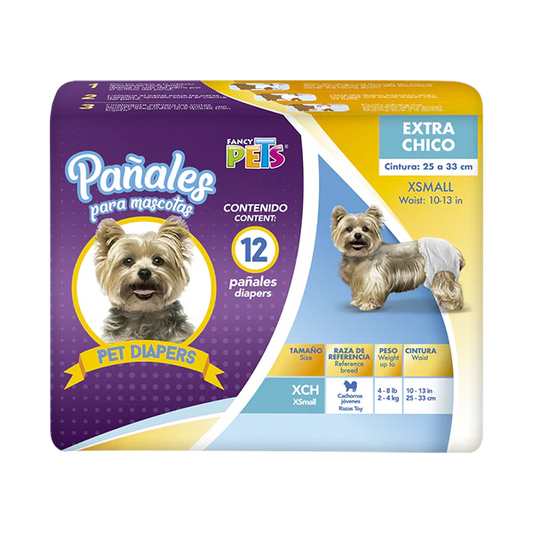 PAÑALES P/PERRO XCH 12 PZAS
