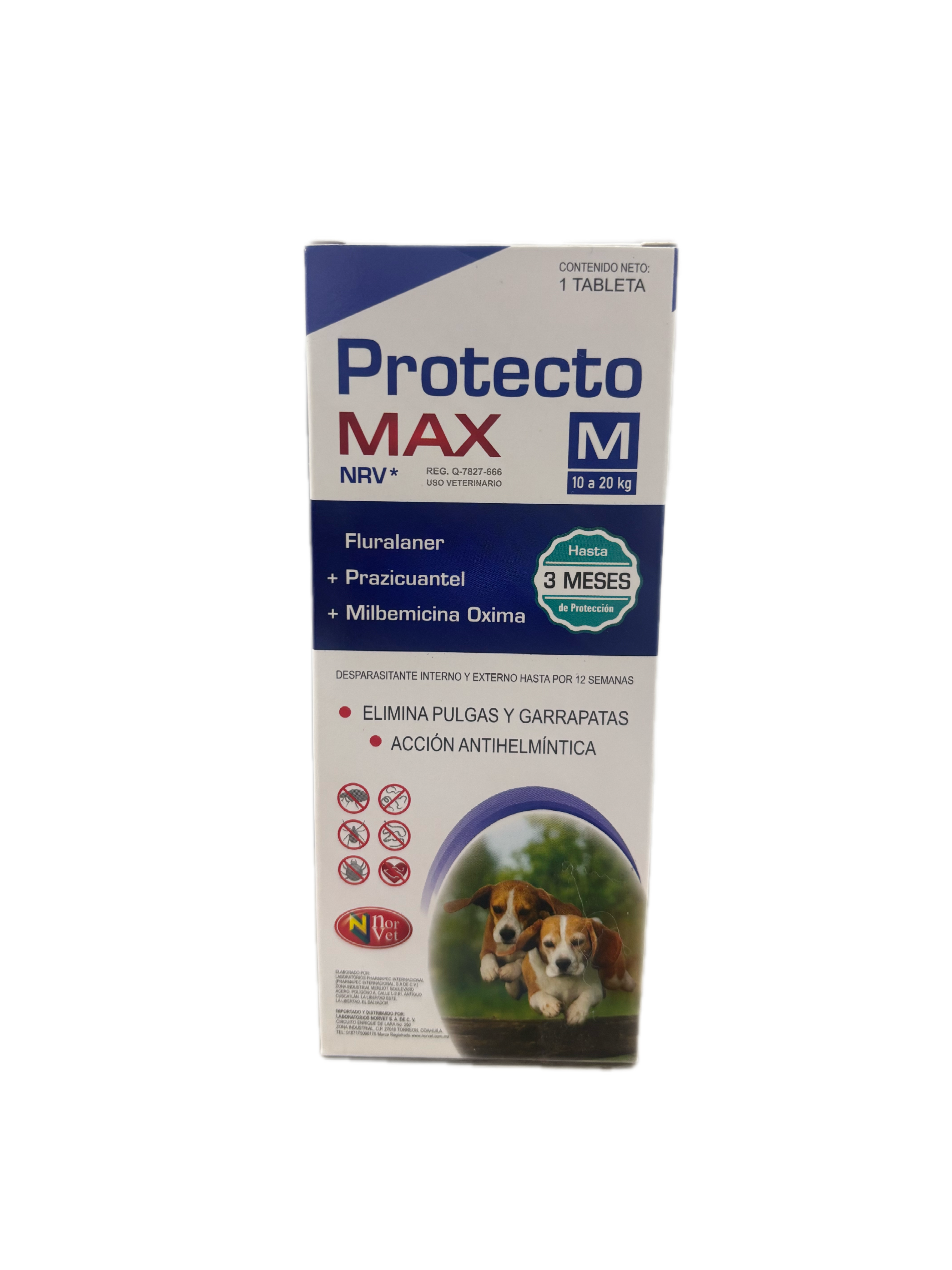 PROTECTO MAX M (INTERNO Y EXTERNO 3 MESES)(10-20KG) – VeterinariaElLobo