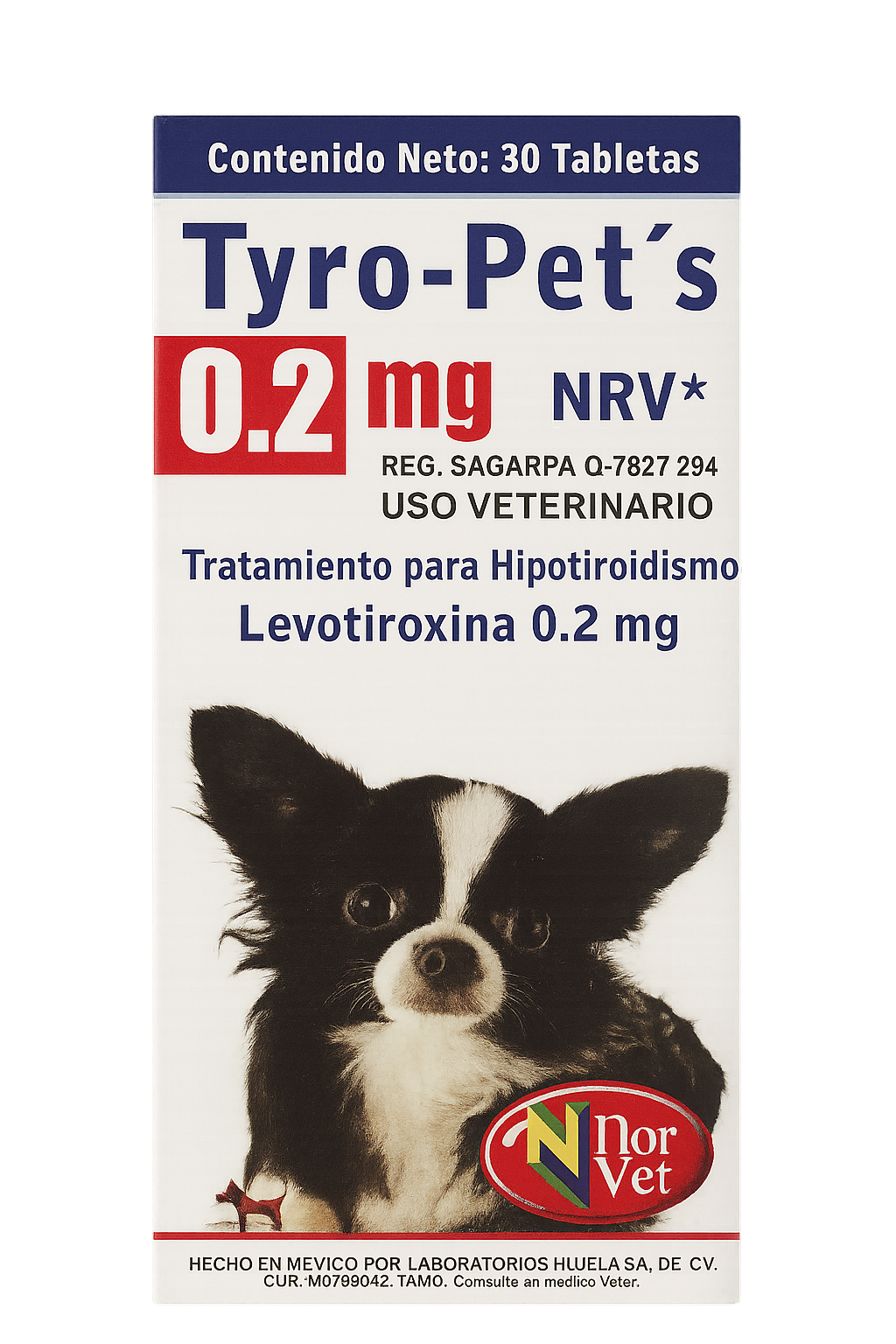 TYROPETS 0.2MG NRV C/30TABS