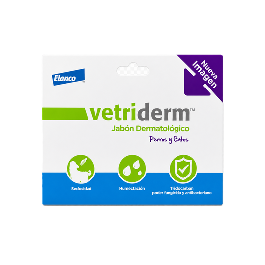 Vetriderm Jabón Dermatológico para Perros y Gatos | 100 g