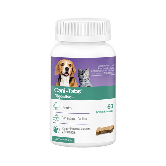 Cani-Tabs Digestive+ Suplemento Digestivo para Perros y Gatos | 60 Tabletas