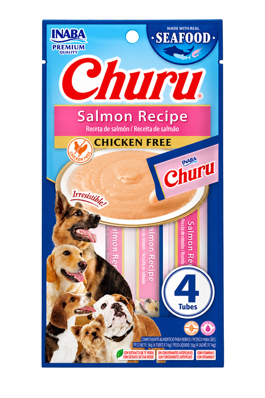 Churu Perro Salmón | Paquete con 4 Piezas