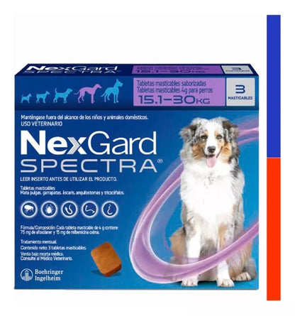 NexGard Spectra L (15–30 kg) – 3 tabletas