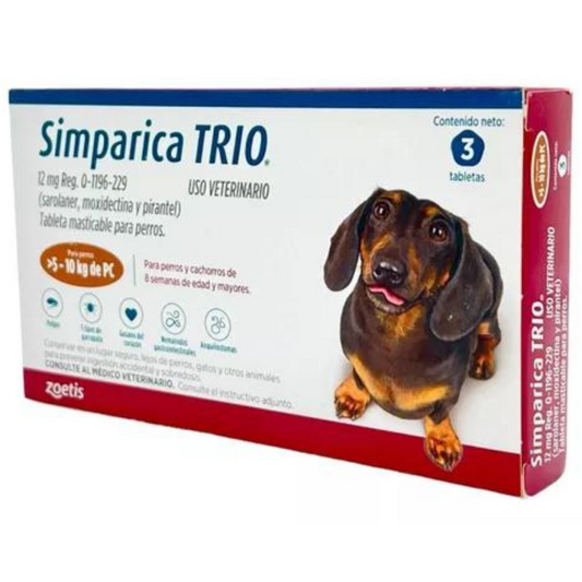 Simparica TRIO caramel 5.1-10 kg 3 tabletas