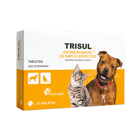 Trisul Antimicrobiano para Perros y Gatos | 30 Tabletas