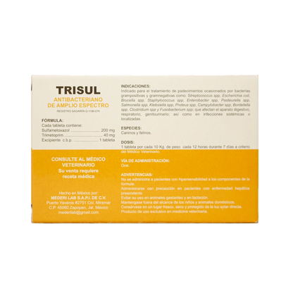 Trisul Antimicrobiano para Perros y Gatos | 30 Tabletas